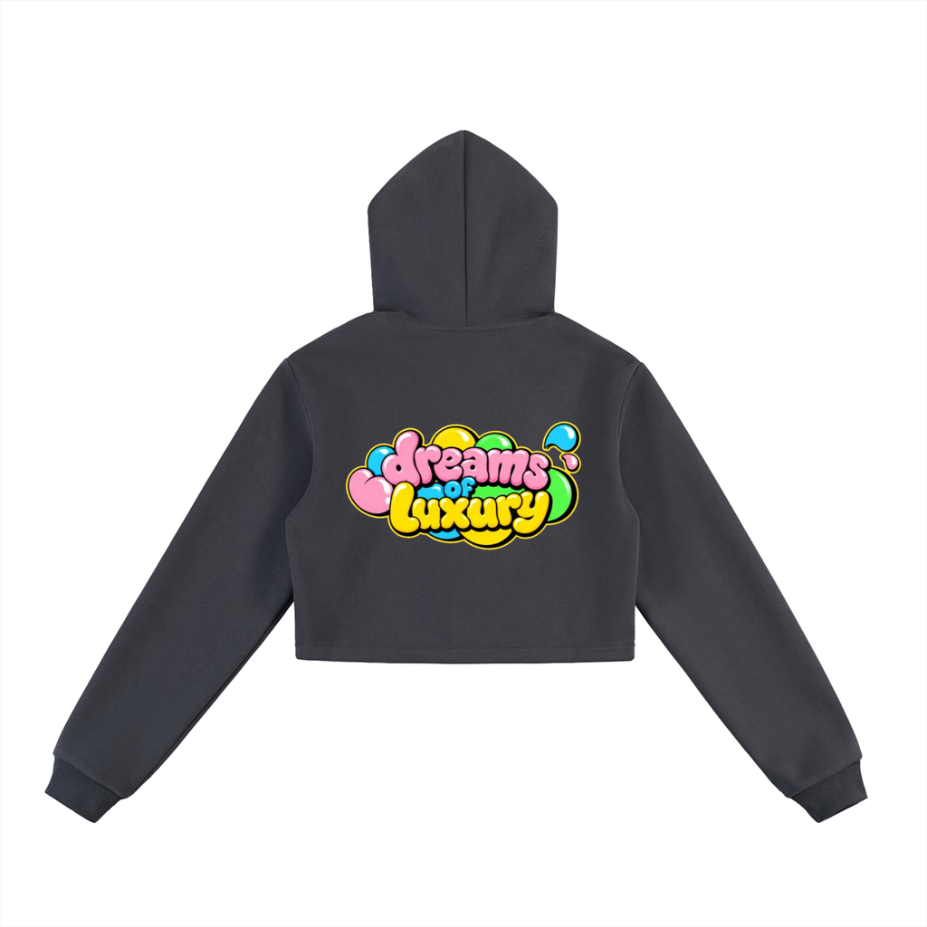 Essential Cropped Zip-Up Hoodie