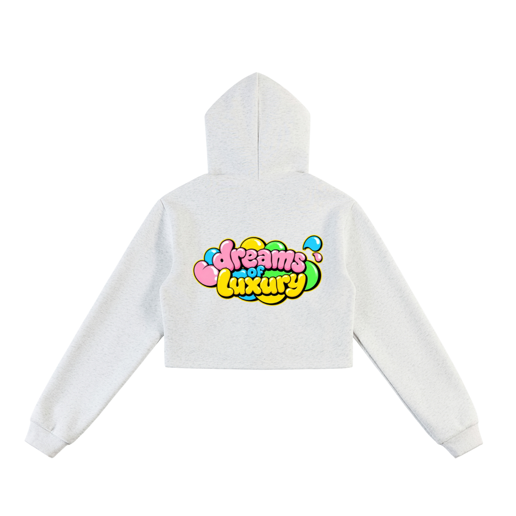 Essential Cropped Zip-Up Hoodie