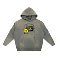 Vintage Washed Frayed Fleece Hoodie
