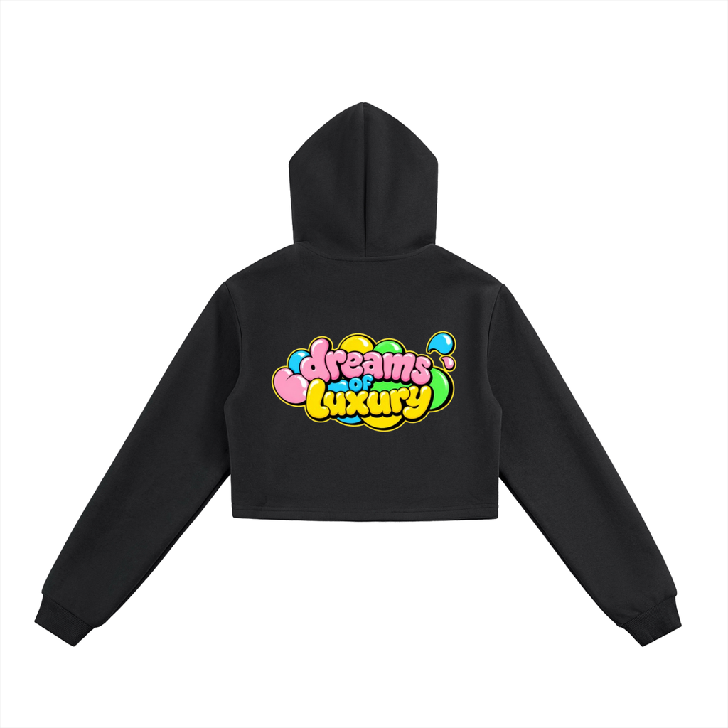 Essential Cropped Zip-Up Hoodie
