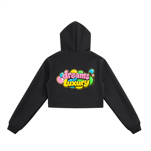 Essential Cropped Zip-Up Hoodie